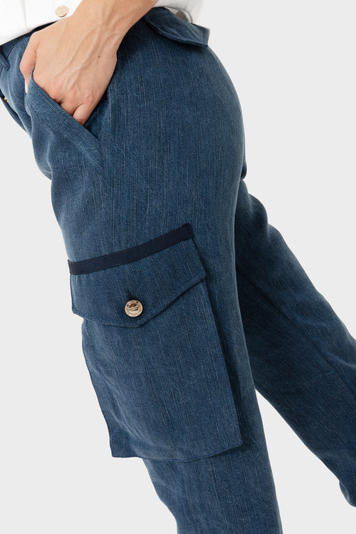 Pantalone Blu OPIUM Milano - OPM-PN-397/GEMO