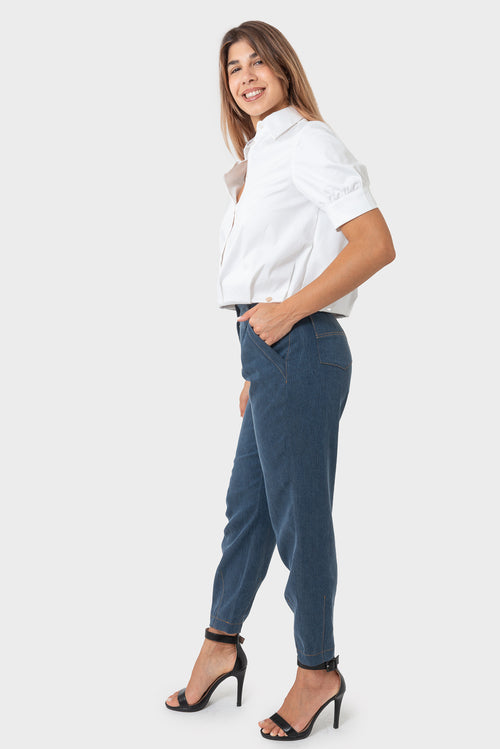 Pantalone Blu OPIUM Milano - OPM-PN-400/GEMO