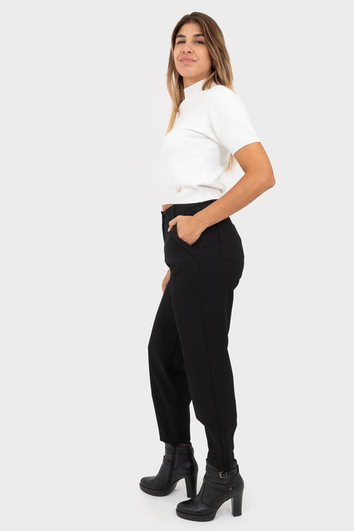 Pantalone Nero OPIUM Milano - OPM-PN-400/STUP