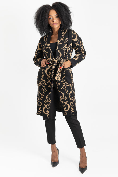 Cappotto Arabesc/nero-camel OPIUM Milano - MGI-CP-AI2387