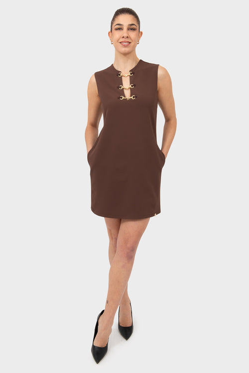 Abito Moka mousse OPIUM Milano - OPM-AB-781/EN57