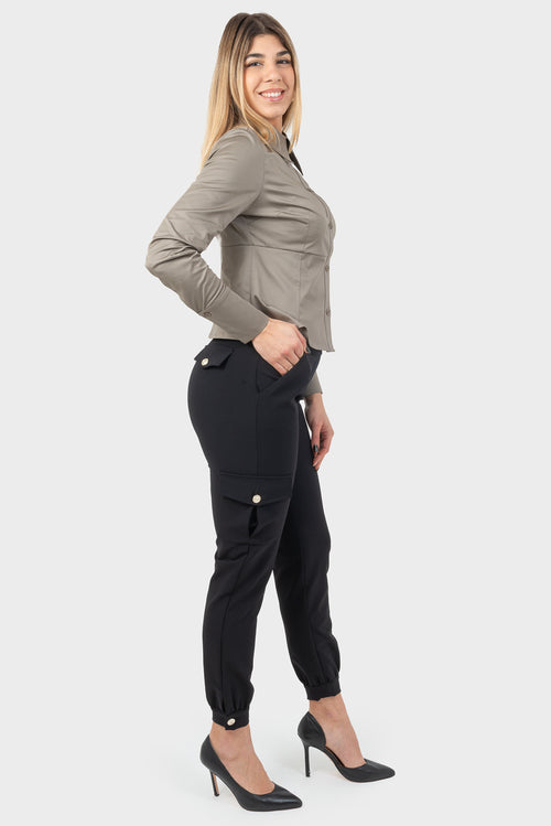 Pantalone Nero OPIUM Milano - OPM-PN-356/EN48